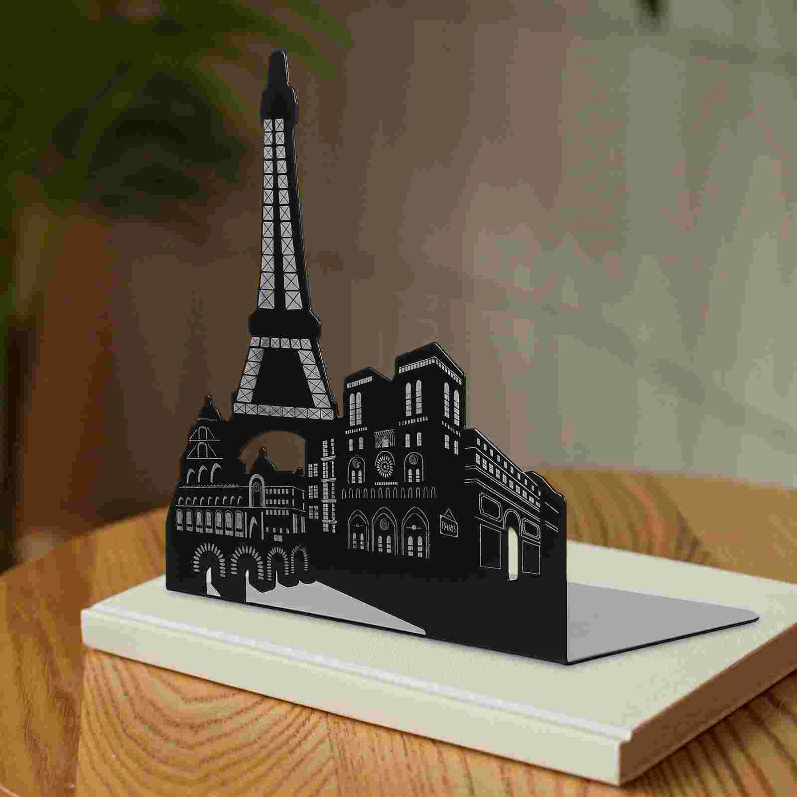 

2 Pcs Office Decor Convenient Book Organizer Stand Reading Stands Decorative Ends Metal Bookstand