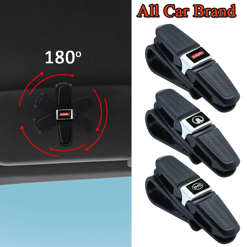 

1Pcs Car Logo Eyeglass Holder Glasses Storage Clip For Great Wall Accessories Hover H5 H3 Safe M4 Wingle 5 Deer Voleex C30 2021