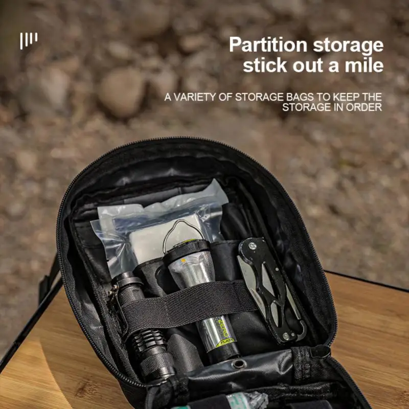 

Dirt-resistant Mountaineering Survival Bag Large Capacity Metal Buttons First Aid Box Wear-resistant Storage Bag Webbing Handle