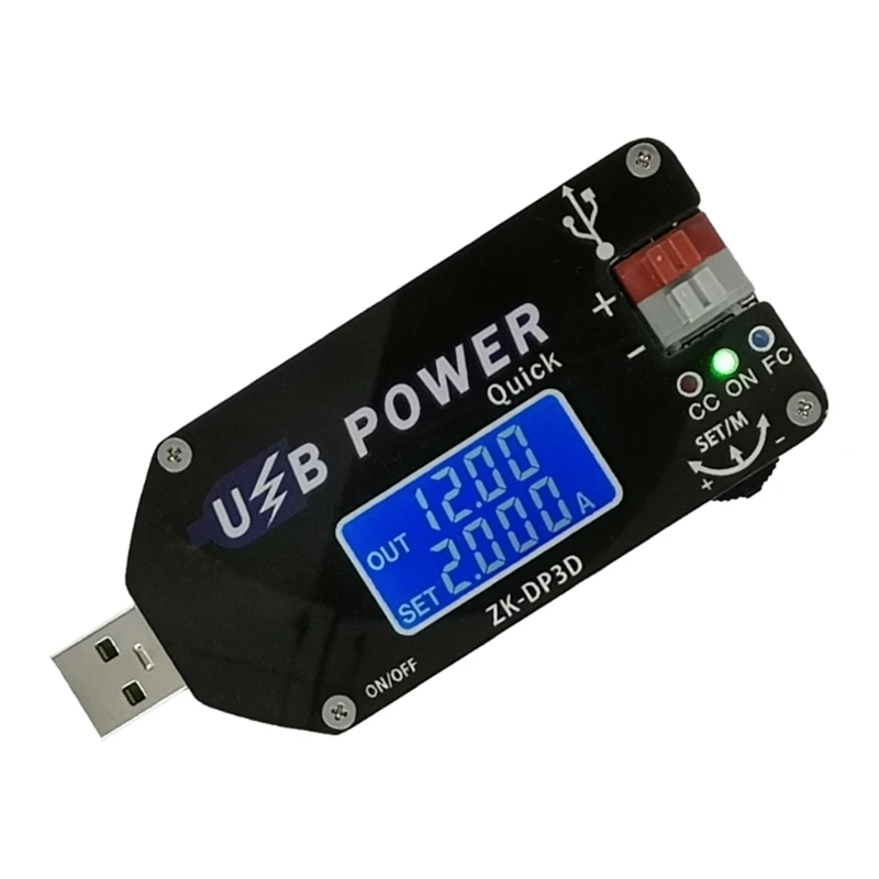 

USB TYEPE-C DC-DC Converter 4-13V to 1-30V 2A 15W Power Module Adjustable Regulated Power Supply QC2.0 3.0 CC-CV Compact 896B