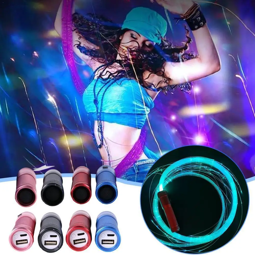 

180cm Led Fiber Optic Dance Whips Light Usb Rechargeable Waving Rave Flash Glowing Up Lighting Light Festival Dance Party S L2m6