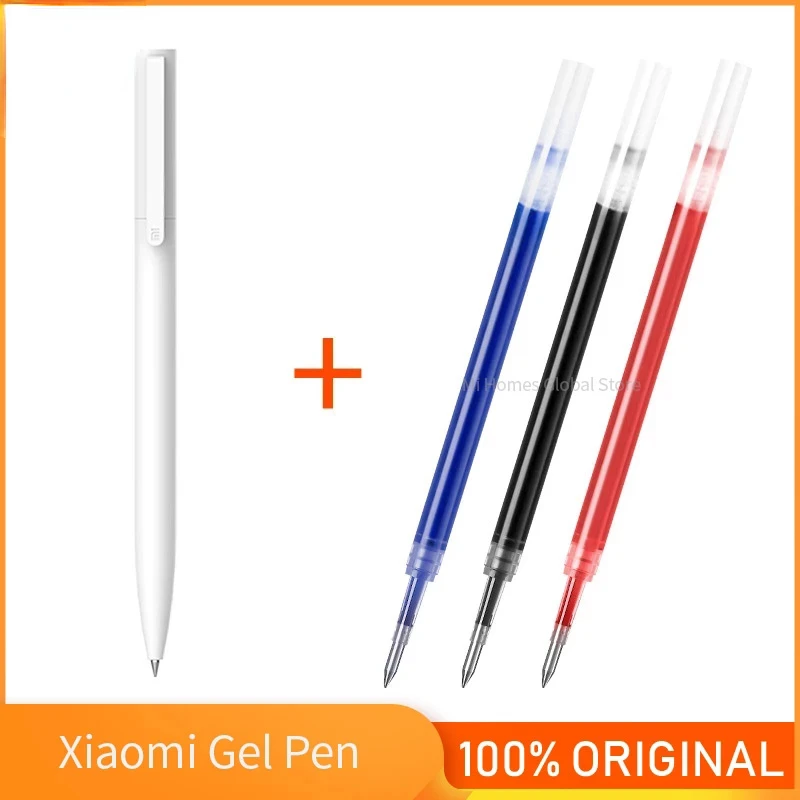 

Mijia Pen Mi Gel Pen With 0.5mm Swiss Refill 143mm Rolling Roller Black Ink Xiomi Signing Ballpoint Pens For School
