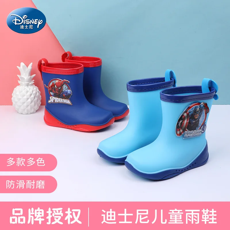 

Disney cartoon children rain boots kids baby four seasons rain boots water shoes boys cartoon non-slip mid-tube rubber shoes
