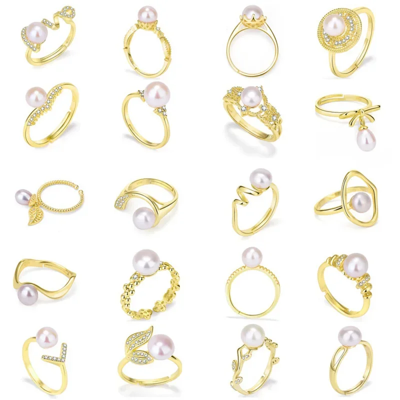 MEETSOFT 2 шт./комплект пустое кольцо из стерлингового серебра S925 пустая основа для