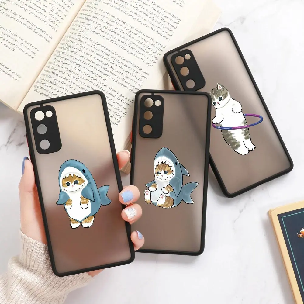 

Cartoon Cute Cats Galaxy A53 Phone Case For Samsung A52 A52s A13 A21S A23 A32 A33 A51 A71 A73 Cases Clear Matte Cover Funny Cat
