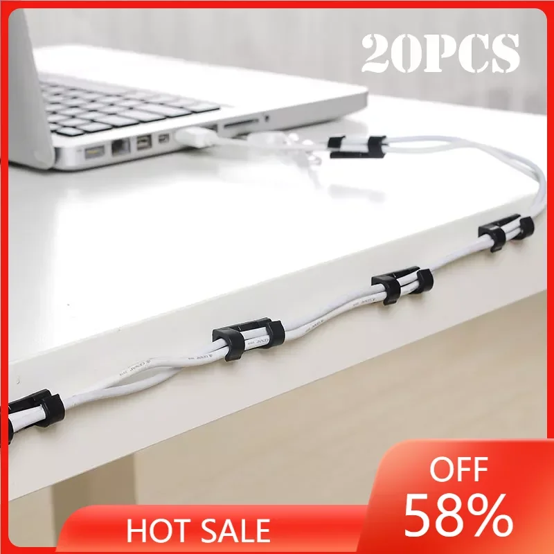 

Stick Finisher Wire Clamp Wire Organizer Cable Clip Buckle Clips Fixer Fastener Holder Data Telephone Line Cable Winder