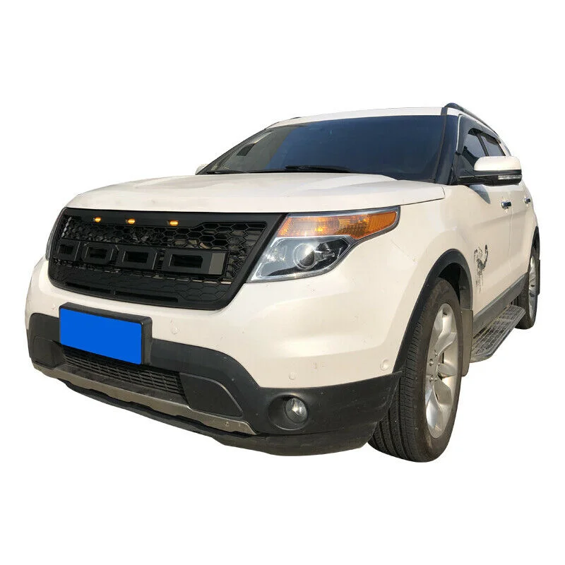 Решетка для переднего бампера FORD EXPLORER 2012-2015 серая черная с янтарными