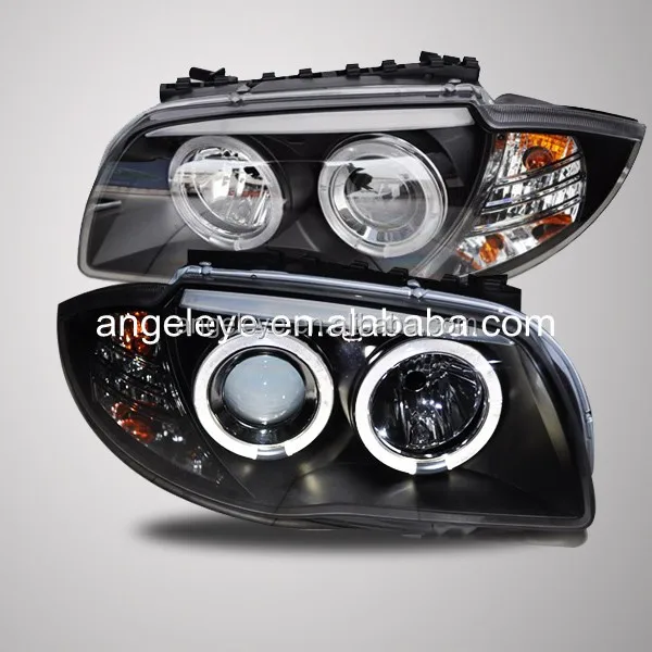 

For E87 LED Angel Eyes head Lamp with projector lens 2006-2011 year SN