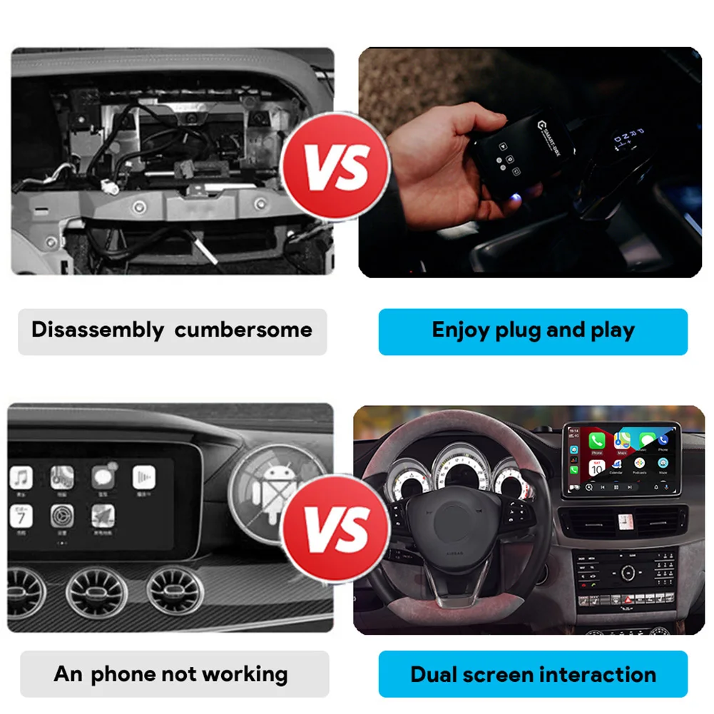 

Wireless CarPlay Adapter Android 11.0 Wired To Wreless Carplay Ai Box HDMI Morrorlink Map Car Multimedia Carplay Smart Box