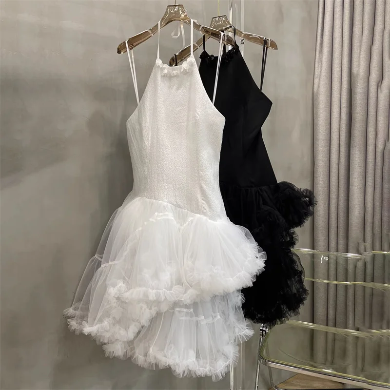 Элегантные женские платья Новинка лета 2024 сетчатая мини-юбка в стиле пэчворк