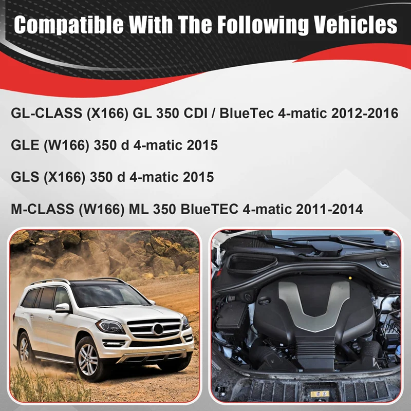 AU04 -3Pcs/Set Car ENGINE AIR INTAKE HOSE TUBE DUCT For MERCEDES X166 W166 6420948897