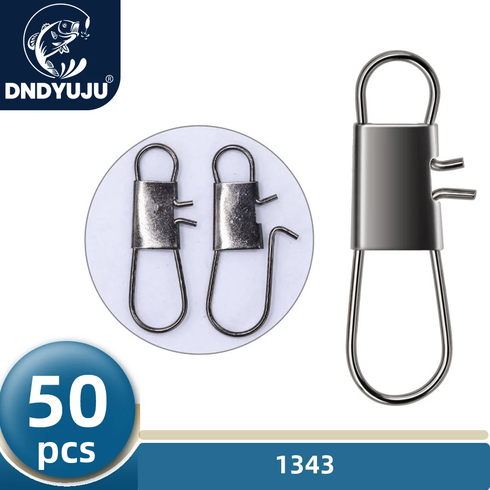 DNDYUJU 50 шт. рыболовный соединитель из углеродистой стали с защелкой аксессуары рыболовные крючки