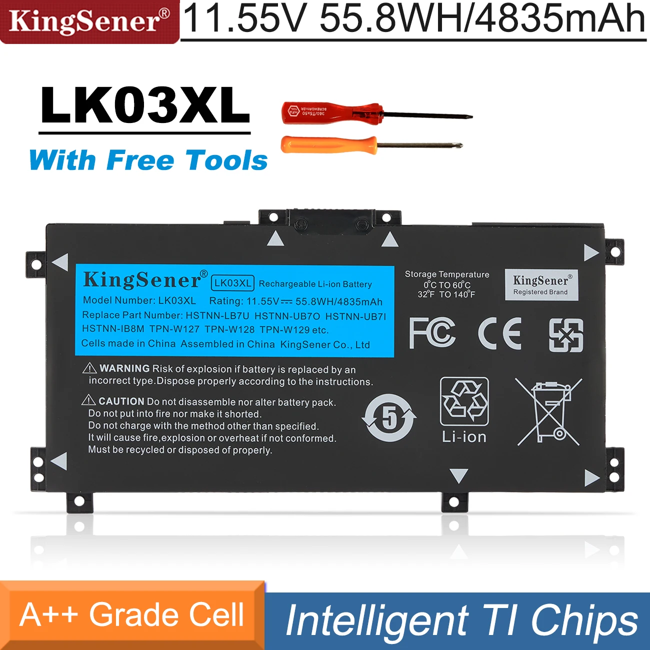 KingSener LK03XL Laptop Battery For HP envy 15 x360 15-bp 15-cn TPN-W127 W128 W129 W132 HSTNN-LB7U HSTNN-UB7I HSTNN-IB8M LB8J