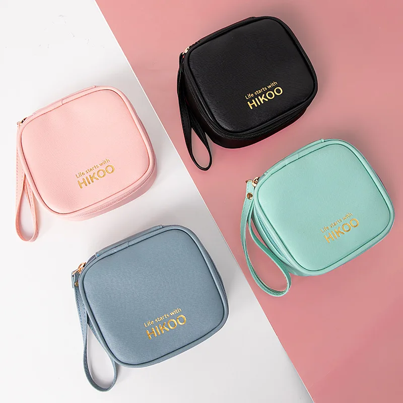 

2023 Sanitary Napkins Storage Bag Portable Pack PU Tampons Small Square Bag Waterproof Menstruation Cosmetic Cases