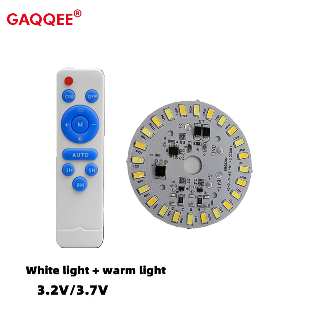 

3.2V/3.7V LED Solar Light Source Panel White Warm 12W Solar Ceiling Lamp Panel With Remote Control Switchable Color for Lighting