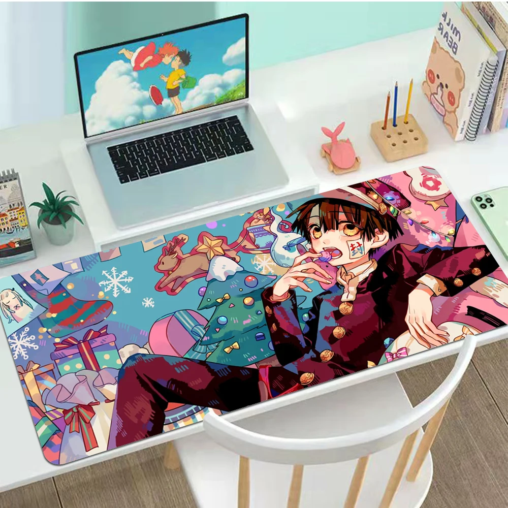 

Large Jibaku Shounen Hanako-kun Mouse Pad Anime Keyboard Mouse Mat Kawaii XXL Mousepad 90X40 Deskmat Gaming Accessories Mausepad