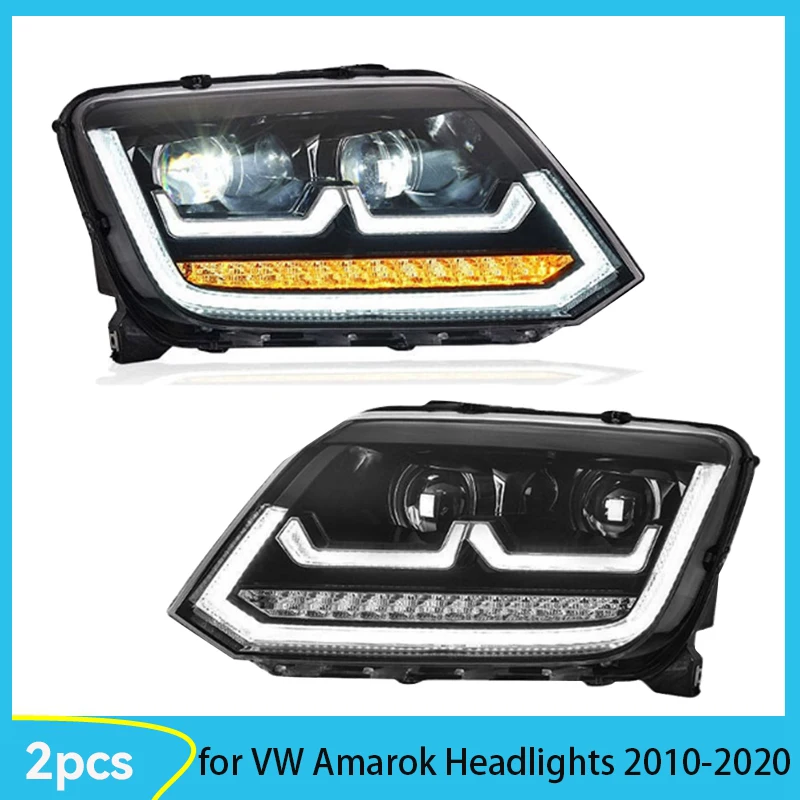 Автомобильный Стайлинг фара для Amarok 2010-2020 светодиодная DRL Dynami сигнальная