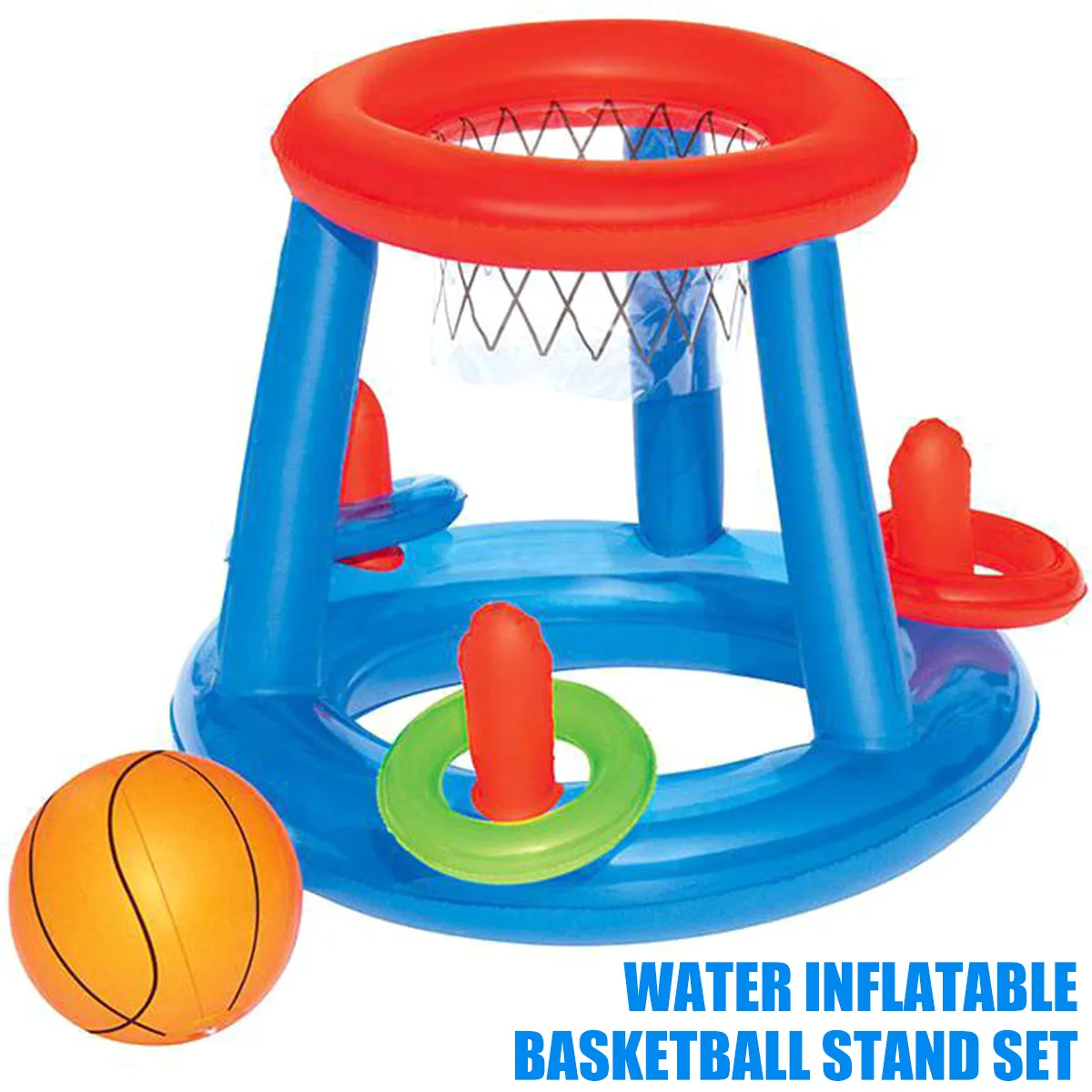 

Children's Inflatable Basketball Hoop Swimming Pool Water Floating Throwing Ring Basketball Hoop Toys Kids Water Ball Game