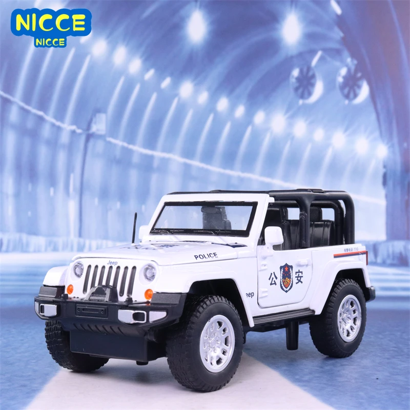 

Nicce 1:32 Jeep Wrangler High Simulation Metal Vehicle Alloy Diecast Police Vehicle Model Optic Pull Back Model Boys Cars A208