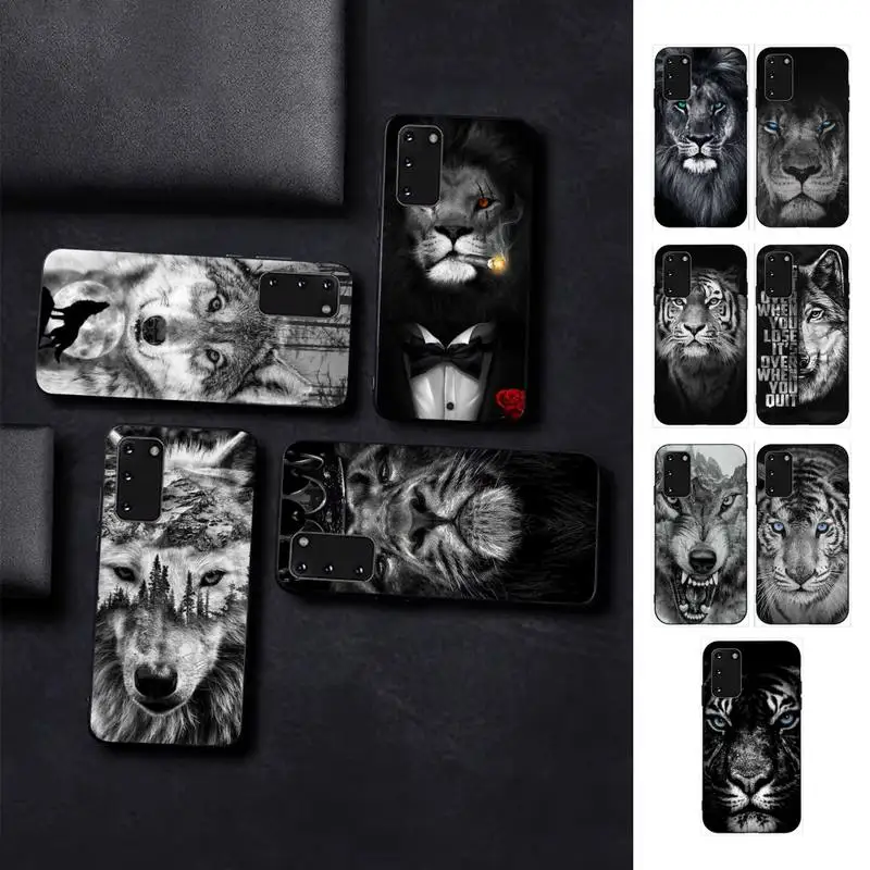 

Wolf Lion Tiger Animal Phone Case for Samsung S10 21 20 9 8 plus lite S20 UlTRA 7edge