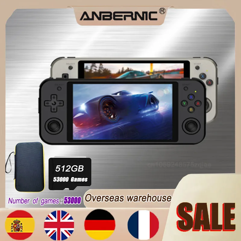 

512G Anbernic RG552 New Original 5.36 Inch Retro Video HD Console Dual Systems Android Linux Pocket Game Player In 53000 Games