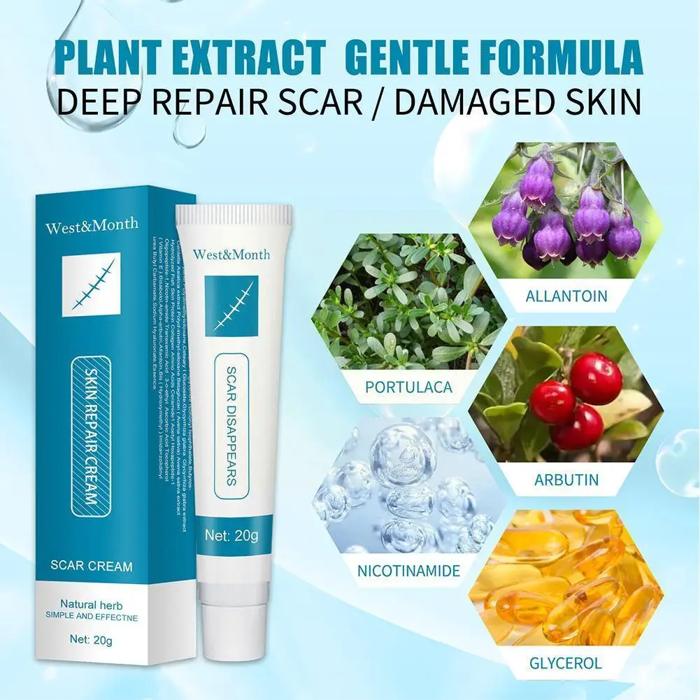 

20g Acne Scar Removal Cream Repair Burn Surgical Scars Skin Regeneration Care Stretch Marks Body Enhance Smoothing Cell ​pr Q7j2