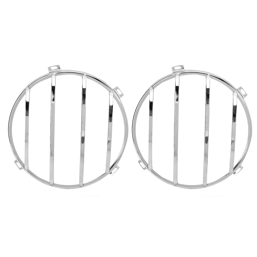 

1 Pair Headlights Front Fog Lamp Hood Guards Fit for Jeep Wrangler JK & Unlimited(Silver )