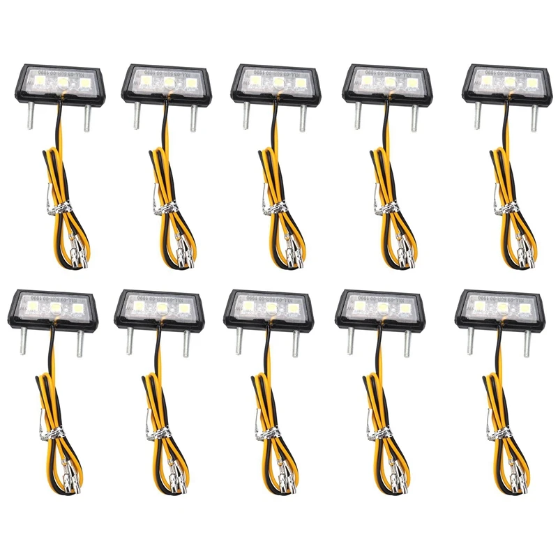 

10X мотоциклетный декоративный светодиодный задний фонарь, подсветка номерного знака для Honda Kawasaki Yamaha Suzuki, белый