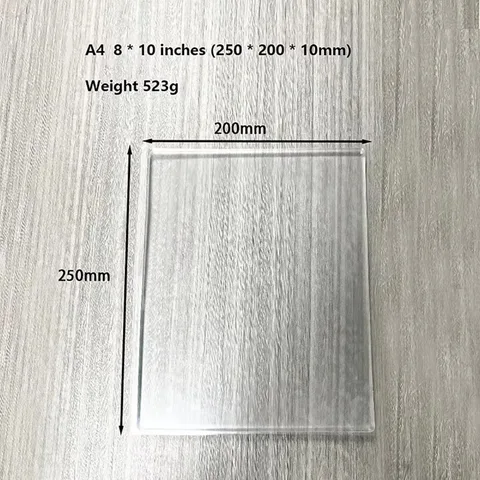 Прозрачная гелевая пластина для печати A4, силикон