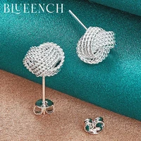 blueench 925 sterling silver mesh simple earrings for women proposal wedding party gift giving fashion jewelry