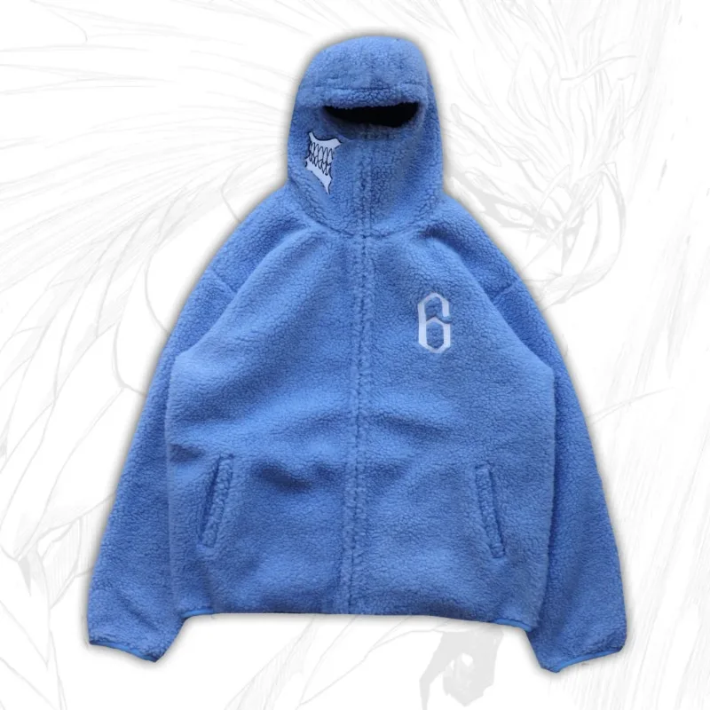 Y2K Emo Harajuku Мужской свитер на молнии Американский стиль High Street Текстурированная