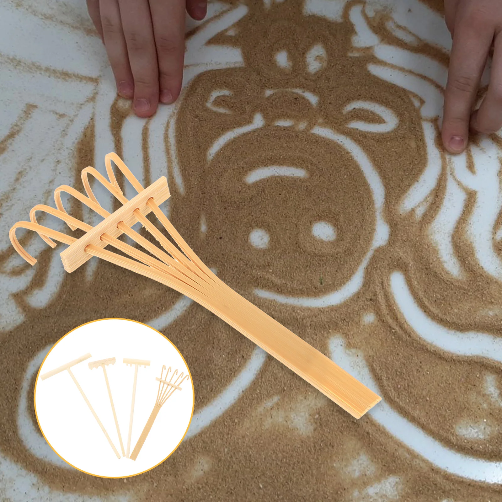 

Desk Accessories Set Pushing Sand Rake Fidget Toy Adults Sandbox Rake Crafts Adults Miniature Rake Tool Sand Table Set