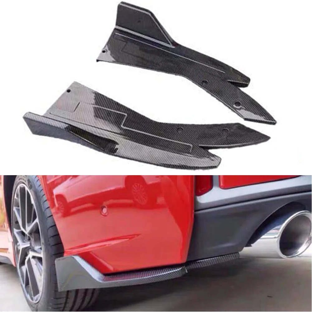 

2PCS Car Rear Bumper Lip Winglets Side Skirt Splitters Spoiler Lips Wing Trim Bumper Splitter Auto Decorative Pretective Guards