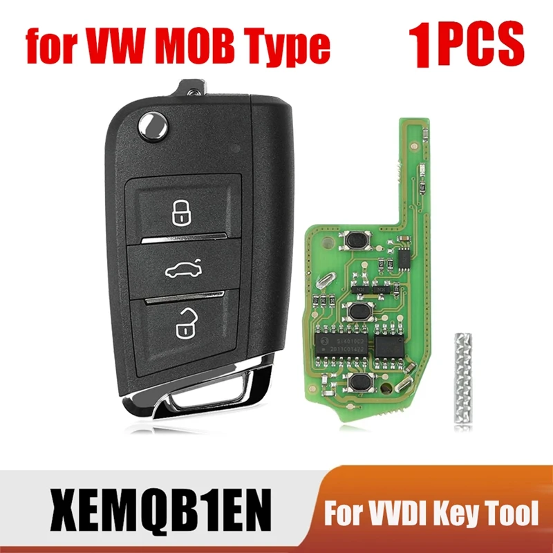 

Super Remote Key Fob Black Remote Key 3 Buttons With Built-In Super Chip For Xhorse XEMQB1EN For VW MQB Type For VVDI Key Tool