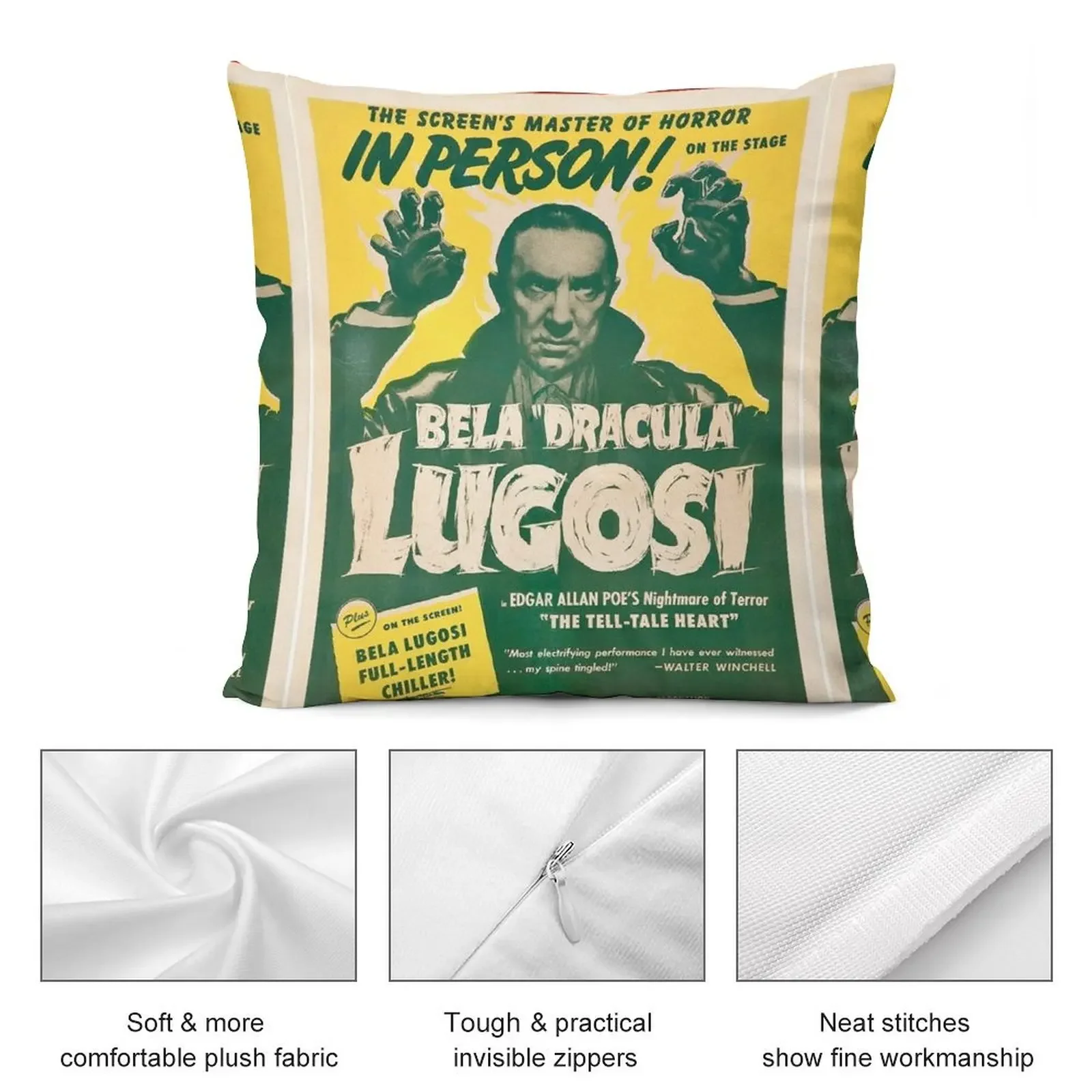 Bela Lugosi - Дракула винтажный постер фильма ужасов декоративная подушка наволочка