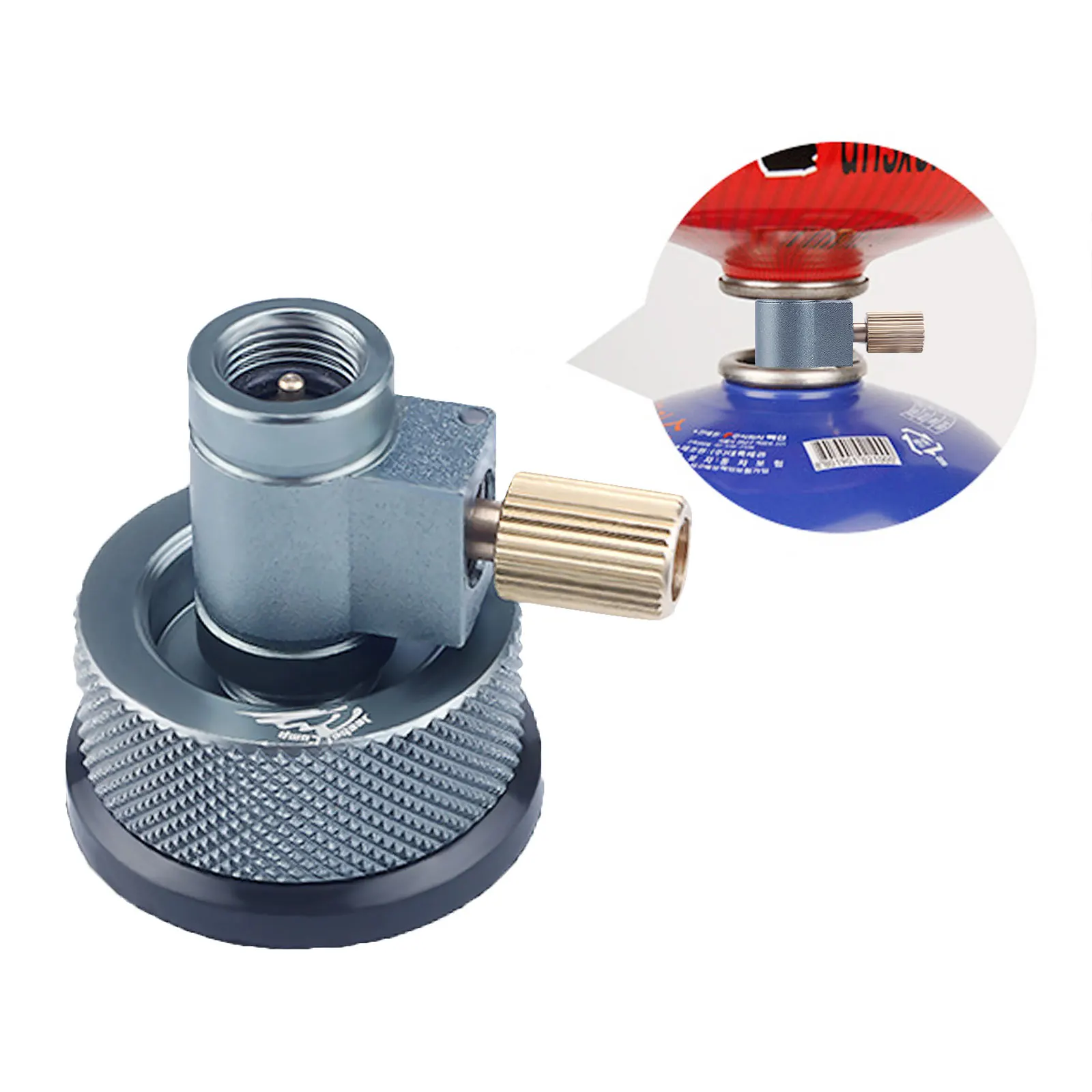 

Gas Tank Adapter without Pressing Design Gas Tank Valve for Outdoor Stove Accessories Camping Air Tank Conversion Head