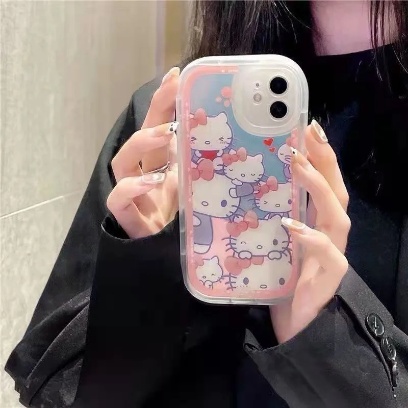 

HelloKitty Laser TPU Protective Case For IPhone13 13Pro 13Promax 12 12Pro Max 11Pro XS XR 11 All-inclusive Mobile Phone Cover