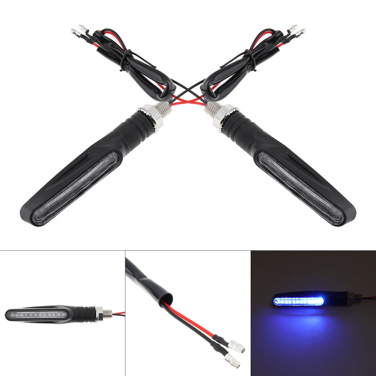 Купи 2pcs/pair 12V LED Motorcycle Turn Signal Light Waterproof Motorbike Flicker Flasher Brake Lamp Tail Indicator Steering Light за 407 рублей в магазине AliExpress