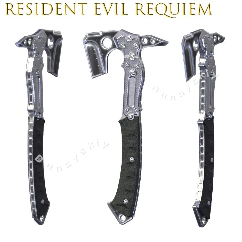 Фото Топор Леона из Resident Evil Requiem, реквизит для косплея, игровая/киноверсия, полная коллекция, тактический топор для кемпинга, реплика для Хэллоуина №4
