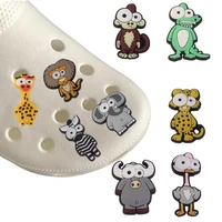 1pcs lovely lion animal shoes accessories kids garden shoe buckle decorations for croc charm gifts