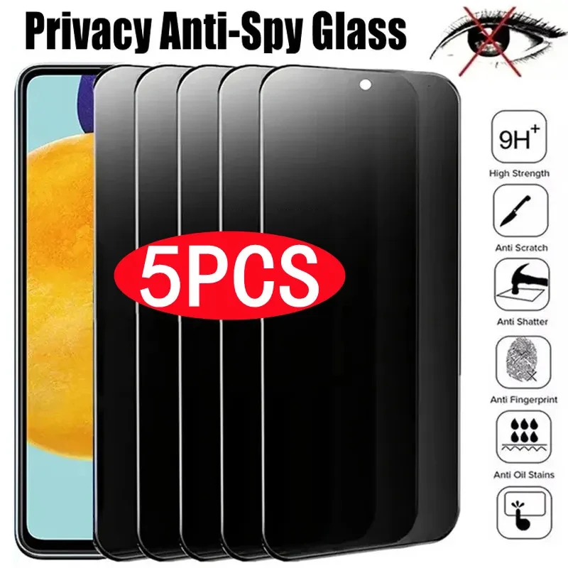 Фото Защитная пленка для экрана для OPPO A17 A16 A15 A95 A94 A93 A98 A97 A79 A78 A58 A77 A57 A74 A73 A54 A96 A55 A56 A83, антишпионское стекло №1
