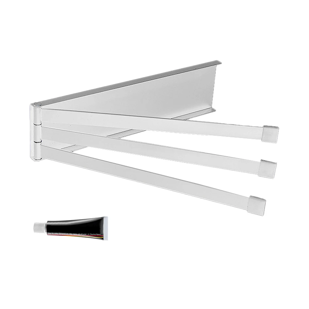 

Самоклеящаяся Поворотная вешалка для полотенец, 3 ручки, поворот на 180 градусов