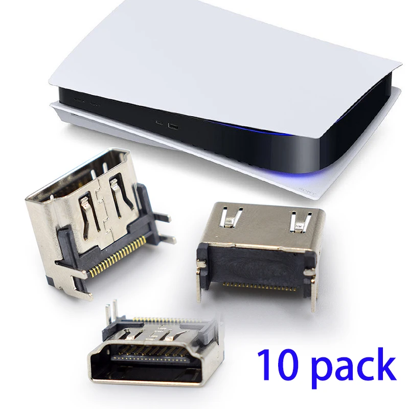 5/10 шт. для Sony PS5, разъем HDMI, замена интерфейса для Play Station 5, совместимый разъем, разъем HDMI, бесплатная доставка 5/10 шт. для Sony PS5, разъем HDMI, замена интерфейса для Play Station 5, совместимый разъем, разъем HDMI, бесплатная доставка