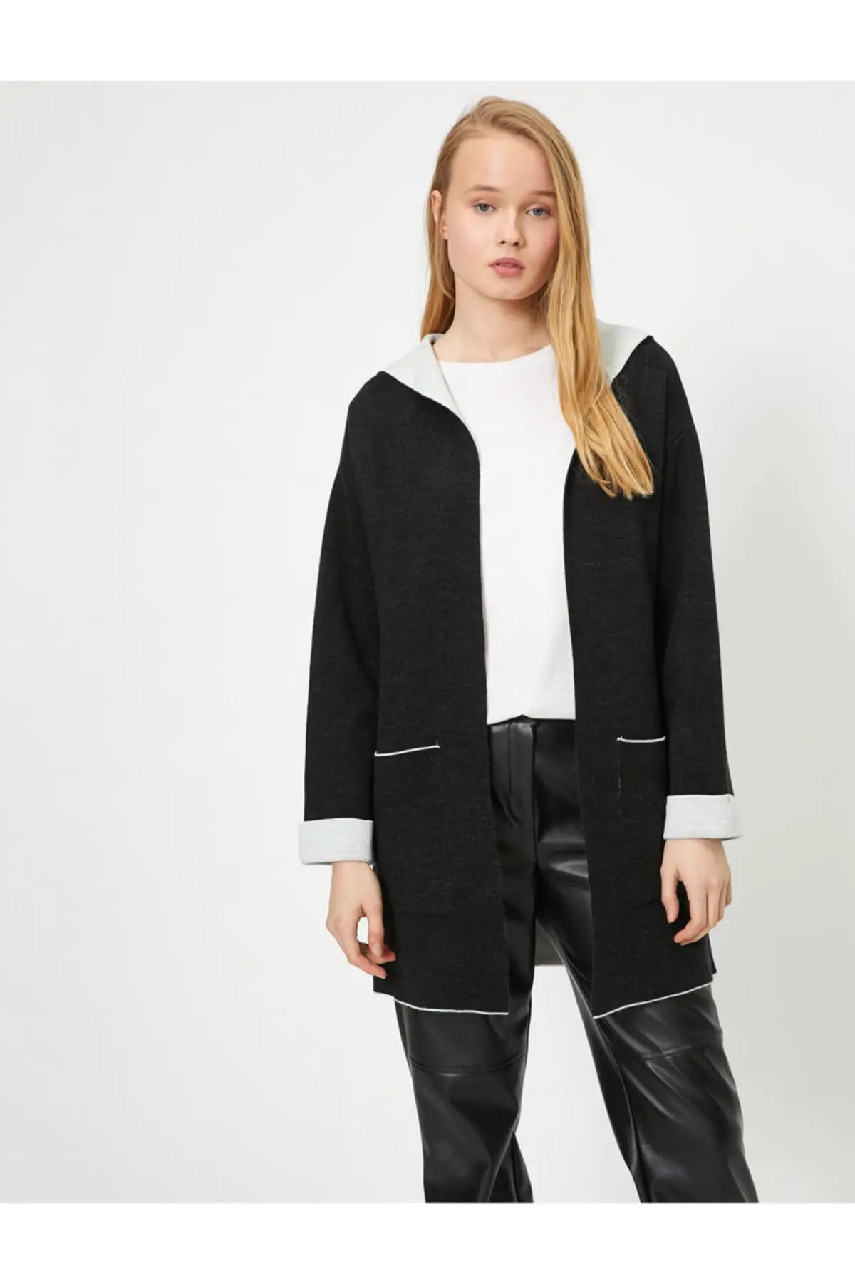 

Женский кардиган с капюшоном, спортивная одежда, повседневный вязаный высококачественный модный кардиган, свитеры, свободный свитер, джемп...