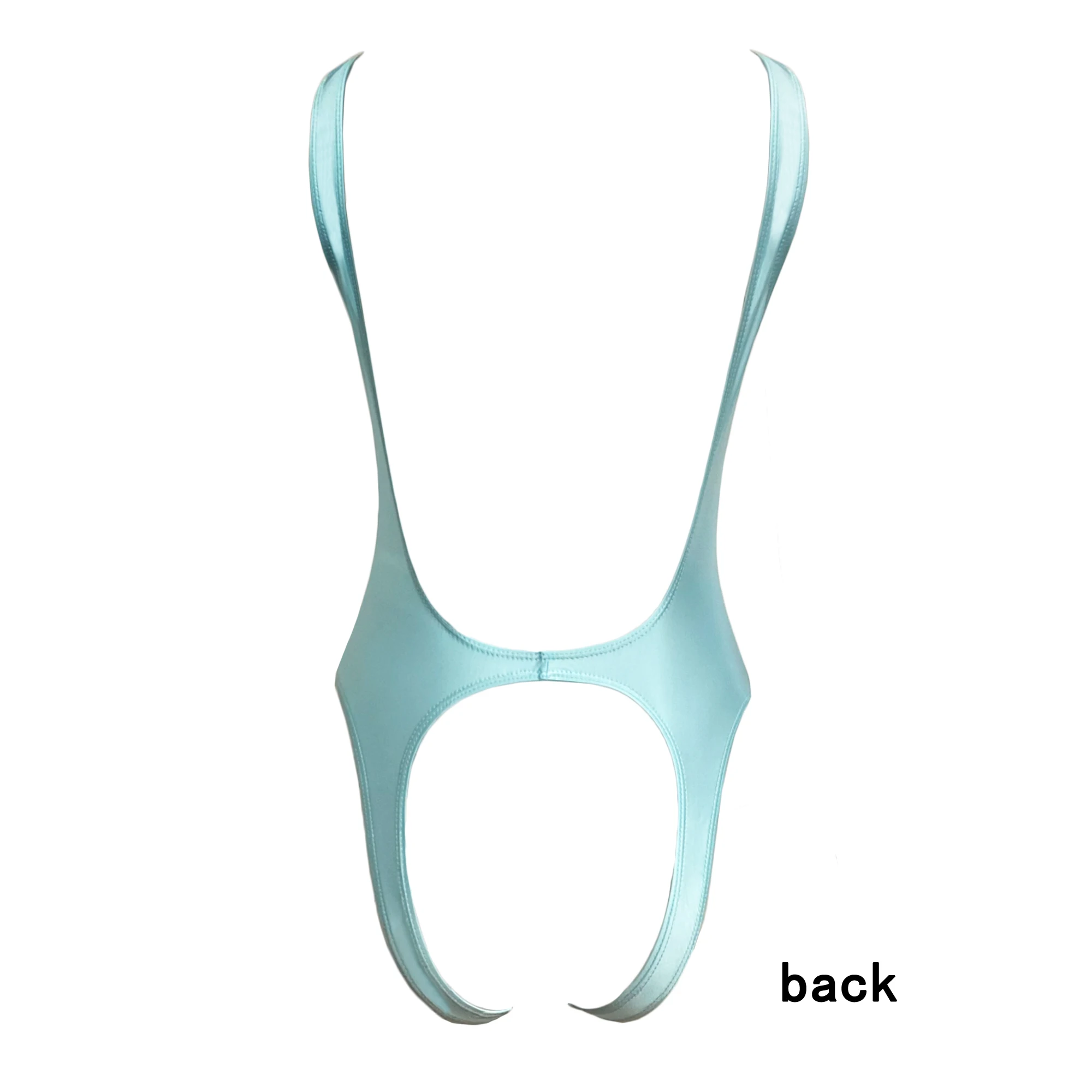 XCKNY Satin One Piece Swimwear Silky Shiny Bathing Suits High Elasticity Bodysuit Open crotch tighten one's hips glossy swimsuit