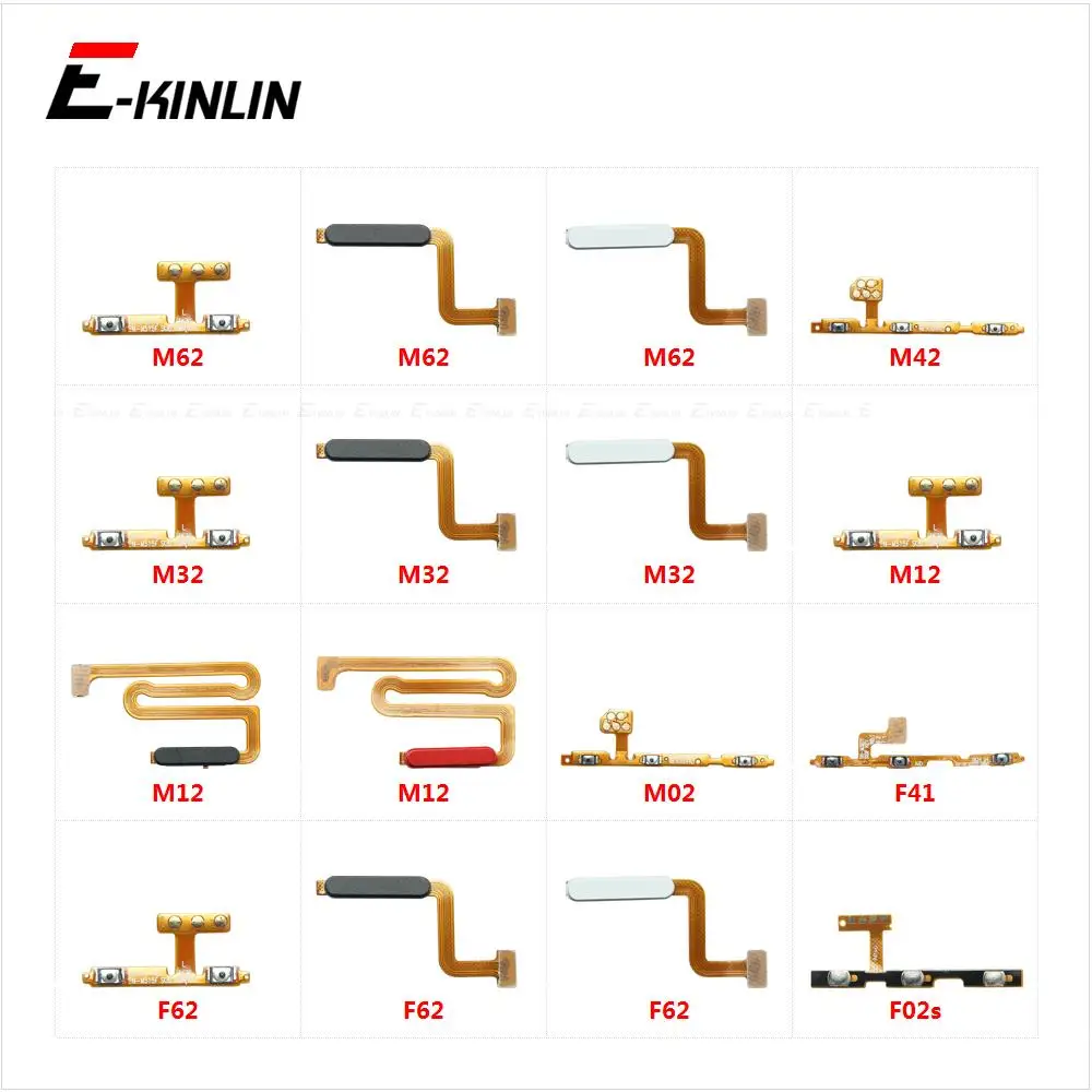 

Power ON OFF Mute Switch Control Key Volume Button Flex Cable For Samsung Galaxy F02s F41 F62 M02 M12 M32 M42 M62 Repair Parts