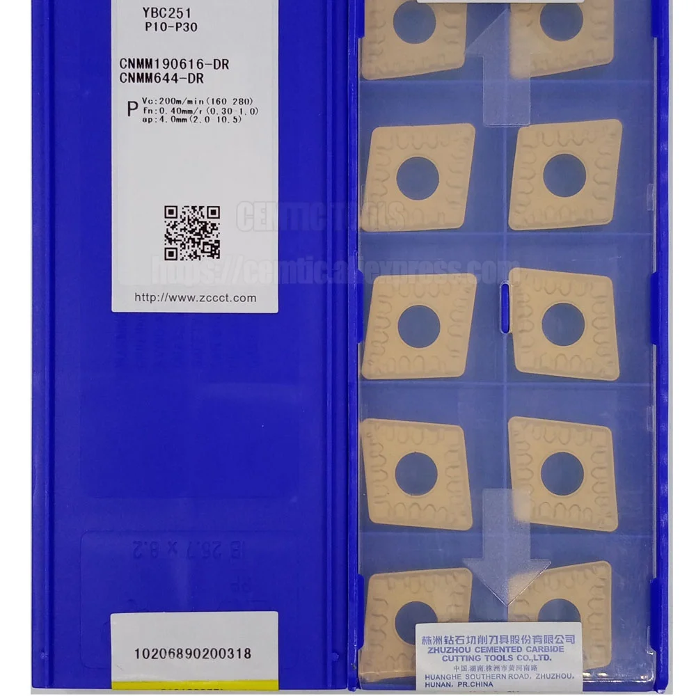 

ZCC CNC лезвие из сплава YBC251 CNMM190616-DR YBC351 внешний токарный инструмент с внутренним отверстием токарный инструмент