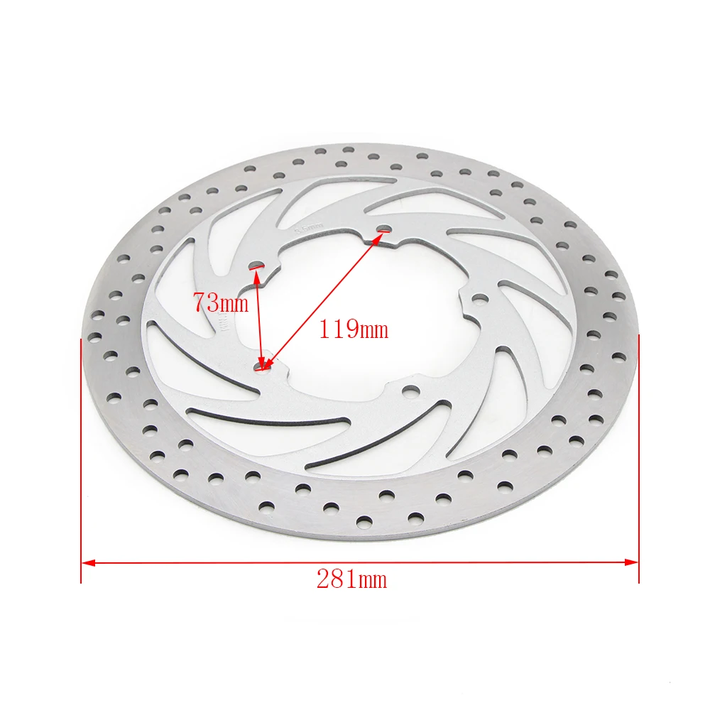 281 мм аксессуар для переднего тормозного диска мотоцикла Yamaha YBR250 YS250 YBR YS 250 JYM250-2A