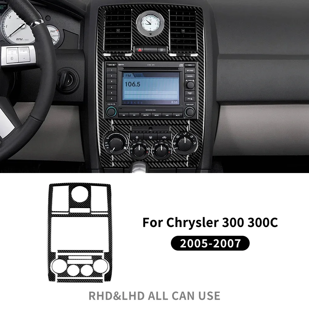 

Для Chrysler 300 300C 2005 2006 2007, настоящая мягкая наклейка из углеродного волокна, LHD RHD, центральная вентиляционная панель автомобиля, аксессуары для внутренней отделки