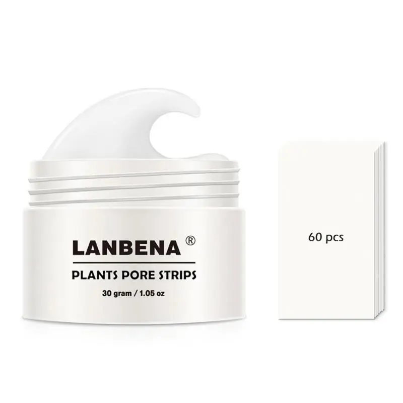 

LANBENA Nose Blackhead Remover Nose Mask Pore Strip Black head Peeling Mask Deep Cleansing Face Skin Care with 60Pcs Paper